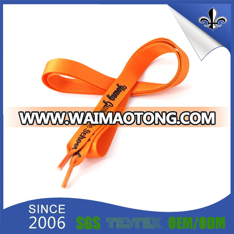 Colorful Good Quality Polyester Logo Printing Shoelace with Clip