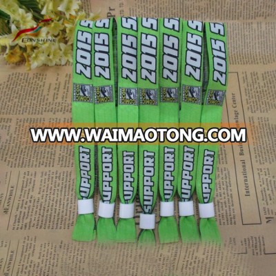 Custom Wristband High Quality Festival Woven Fabric Bracelet with Plastic Lock