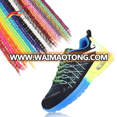 75cm Funny Round Knot Elastic Running Bamboo Shoe Lace  for Outdoors Sports Shoes