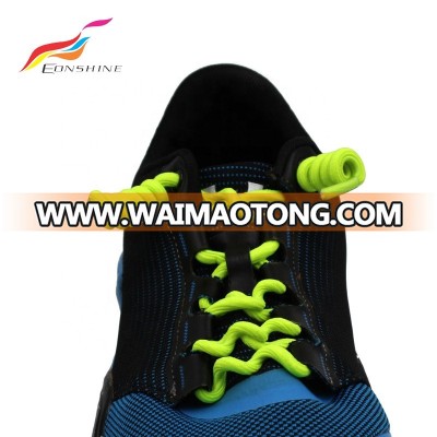 Easy Screw Spin Curly Spiral No Tie Strerch Shoalaace for Sport Shoes