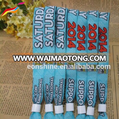 Free Sample Custom Festival Fabric Woven Wristband